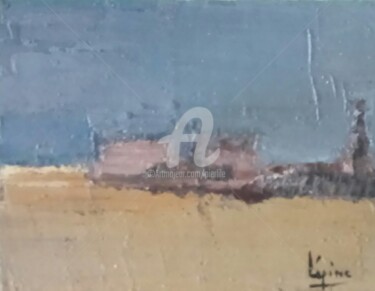 Peinture intitulée "La plage, the beach" par Pierre-Antoine Lépine, Œuvre d'art originale, Huile