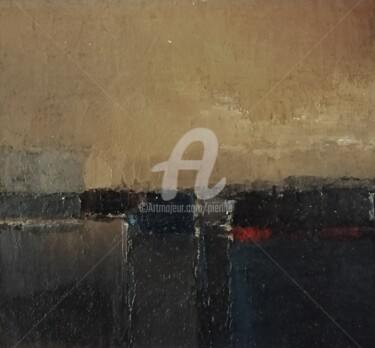 Peinture intitulée "Horizon marin au co…" par Pierre-Antoine Lépine, Œuvre d'art originale, Huile