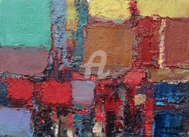 Peinture intitulée "Urban abstract" par Pierre-Antoine Lépine, Œuvre d'art originale, Huile Monté sur Autre panneau rigide