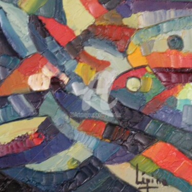 Peinture intitulée "La ronde des poisso…" par Pierre-Antoine Lépine, Œuvre d'art originale