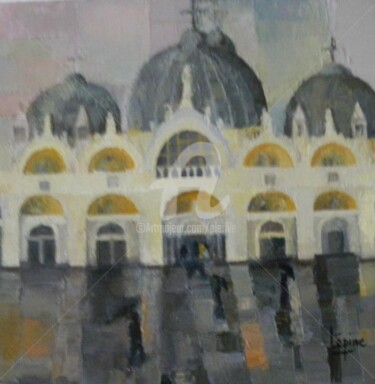 Painting titled "Basilico San Marco,…" by Pierre-Antoine Lépine, Original Artwork, Oil