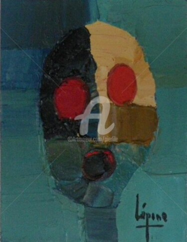 Peinture intitulée "masque" par Pierre-Antoine Lépine, Œuvre d'art originale