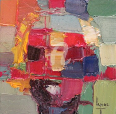 Peinture intitulée "Woman's head, tête…" par Pierre-Antoine Lépine, Œuvre d'art originale, Huile