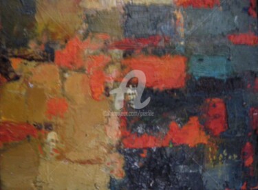 Peinture intitulée "Paysage abstrait, a…" par Pierre-Antoine Lépine, Œuvre d'art originale, Huile
