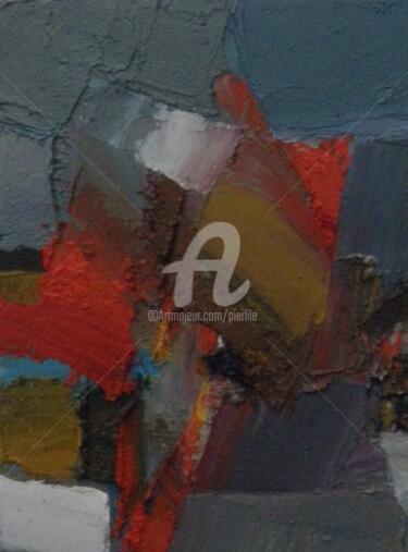 Pintura titulada "Abstrait" por Pierre-Antoine Lépine, Obra de arte original, Oleo