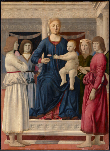 绘画 标题为“Vierge à l'enfant t…” 由Piero Della Francesca, 原创艺术品, 彩画