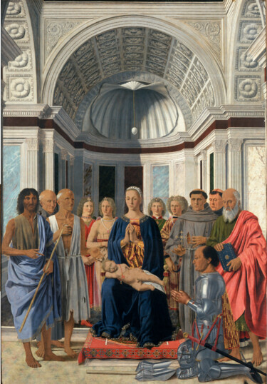 Pintura intitulada "La Vierge et l'Enfa…" por Piero Della Francesca, Obras de arte originais, Óleo