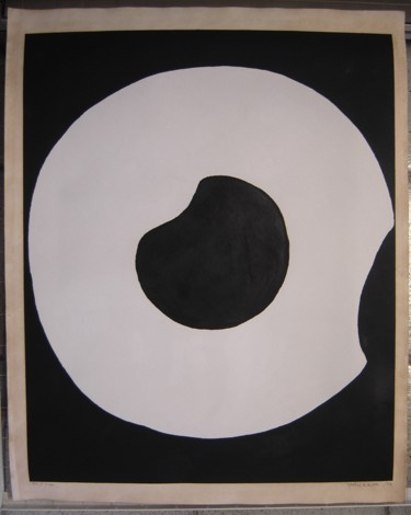 Impressões e gravuras intitulada "white circle" por Piero Savino De Mattos, Obras de arte originais, Outro