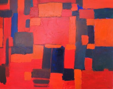 Pintura titulada "Jeux de briques" por Pierre-Alain Mathieu, Obra de arte original, Acrílico Montado en Bastidor de camilla…