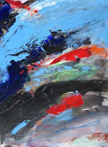 Malerei mit dem Titel "Symphonie bleue spe…" von Pierre-Alain Mathieu, Original-Kunstwerk, Acryl