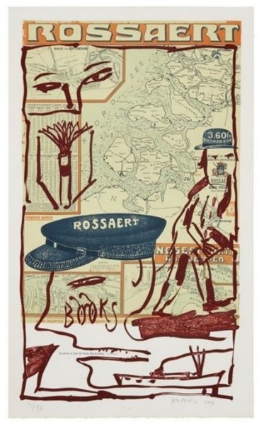 Gravures & estampes intitulée "Rossaert" par Pierre Alechinsky, Œuvre d'art originale, Lithographie