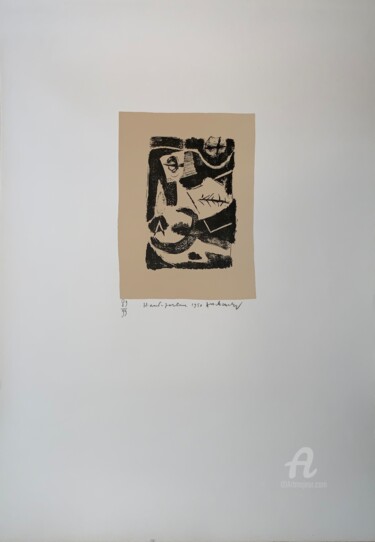 Gravures & estampes intitulée "Haut Parleur" par Pierre Alechinsky, Œuvre d'art originale, Lithographie