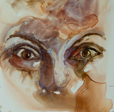 Peinture intitulée "l'âme de la femme" par Pierre Alix, Œuvre d'art originale, Aquarelle
