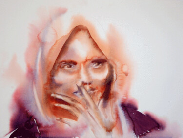 Peinture intitulée "Femme du désert" par Pierre Alix, Œuvre d'art originale
