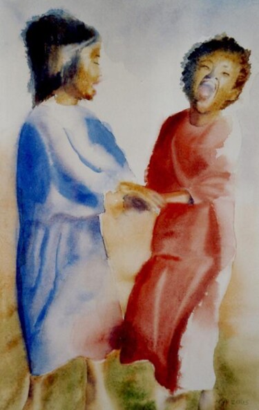 Malerei mit dem Titel "Amitié" von Pierre Alix, Original-Kunstwerk