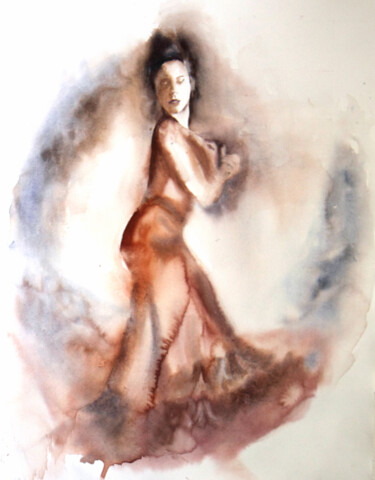 Peinture intitulée "flamenco-copie.jpg" par Pierre Alix, Œuvre d'art originale, Huile