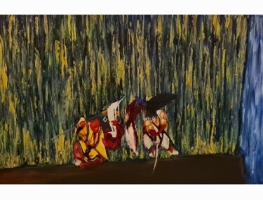 Картина под названием "Chambara" - Pierre Ann Dargent, Подлинное произведение искусства, Масло