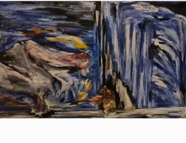 Malerei mit dem Titel "Rencontre" von Pierre Ann Dargent, Original-Kunstwerk, Öl