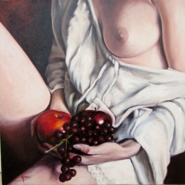 Schilderij getiteld "« Les fruits si sav…" door Pierre Arbassette, Origineel Kunstwerk, Olie