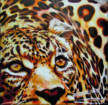 Peinture intitulée "felin.jpg" par Pierre Asencio, Œuvre d'art originale