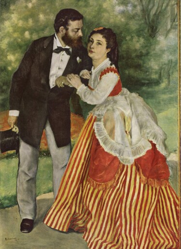 「Les Fiancés - Le Mé…」というタイトルの絵画 Pierre Auguste Renoirによって, オリジナルのアートワーク, オイル