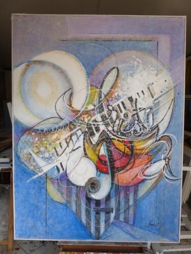 Peinture intitulée "La clef de sol" par Pierre Baldi, Œuvre d'art originale