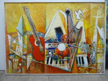 Painting titled "concert" by Pierre Baldi, Original Artwork