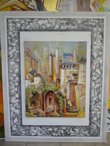 Painting titled "le coin de paris" by Pierre Baldi, Original Artwork