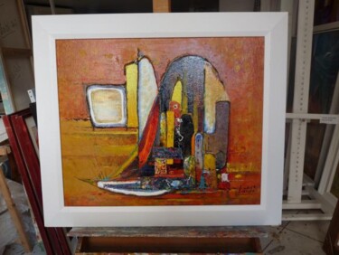 Painting titled "Formes et couleurs" by Pierre Baldi, Original Artwork