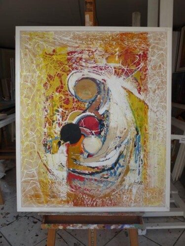 Peinture intitulée "Les 3 enfants" par Pierre Baldi, Œuvre d'art originale