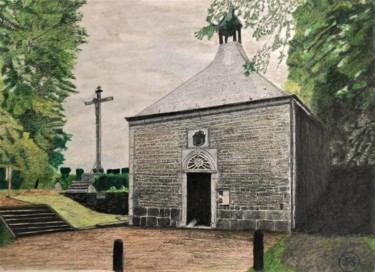 Dibujo titulada "Chapelle Notre-Dame…" por Pierre Bayet, Obra de arte original, Lápiz