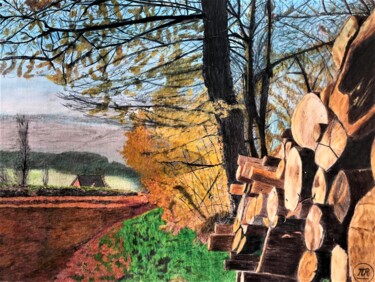 Couleurs d'automne Disegno intitolato "Couleurs d'automne" da Pierre Bayet, Opera d'arte originale, Matita