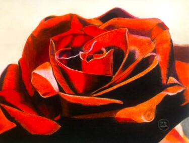 Drawing titled "Esprit de rose" by Pierre Bayet, Original Artwork, Pencil