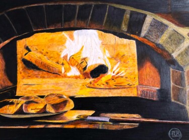 Dibujo titulada "Four à pain" por Pierre Bayet, Obra de arte original, Lápiz