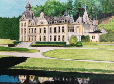 Dessin intitulée "Château de la Trapp…" par Pierre Bayet, Œuvre d'art originale, Crayon