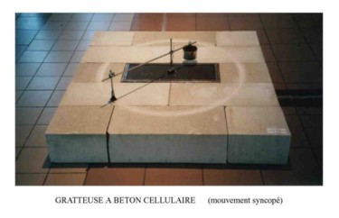 Sculpture intitulée "GRATTEUSE A BETON C…" par Pierre Bourquin, Œuvre d'art originale