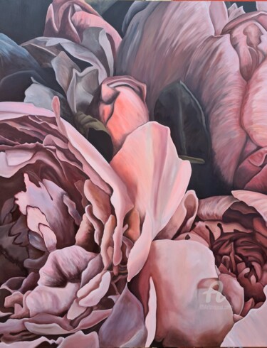 Pintura titulada "Roses" por Pierre Boutouiller, Obra de arte original, Oleo
