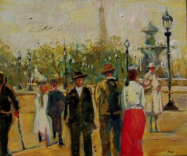 绘画 标题为“Vieux paris” 由Pierre Brunel, 原创艺术品