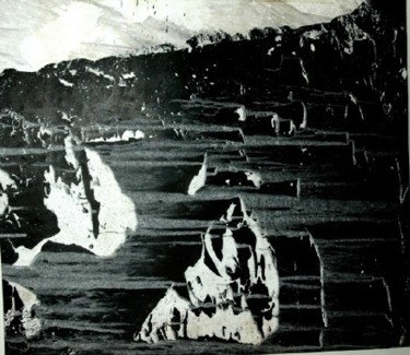 Peinture intitulée "clair de terre" par Pierre Carbonel, Œuvre d'art originale