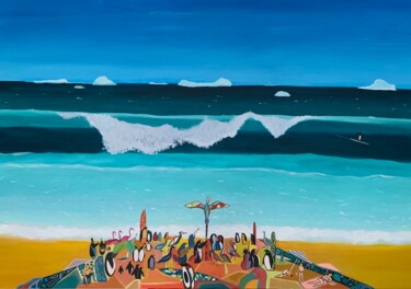 Peinture intitulée "Dernière vague avan…" par Pierre Carret, Œuvre d'art originale, Acrylique