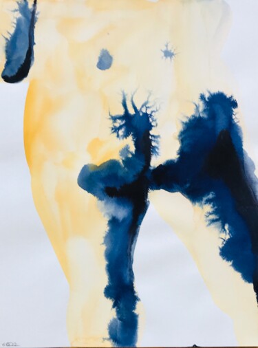 Картина под названием "Nu féminin_#5" - Pierre Charpentier, Подлинное произведение искусства, Чернила