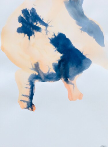 Peinture intitulée "Nu féminin_#8" par Pierre Charpentier, Œuvre d'art originale, Aquarelle