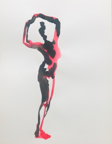 Peinture intitulée "NF19_Danseuse" par Pierre Charpentier, Œuvre d'art originale, Encre
