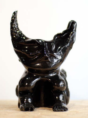 Sculpture intitulée "le chat double face" par Pierre David, Œuvre d'art originale, Céramique