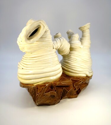 Sculpture intitulée "maison mollusque" par Pierre David, Œuvre d'art originale, Céramique