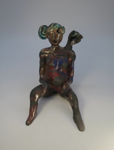 Sculpture intitulée "petite femme" par Pierre David, Œuvre d'art originale, Céramique