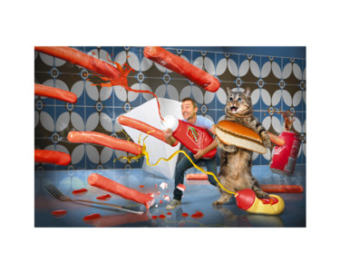 Fotografía titulada "Hot Dog Commando 12…" por Pierre Duquoc, Obra de arte original, Fotografía manipulada