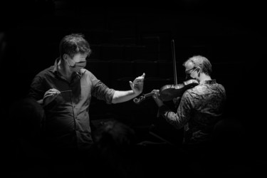 Fotografia intitolato "Le violoniste" da Pierre Duquoc, Opera d'arte originale, Fotografia digitale