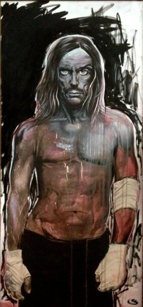 Painting titled "Iggy Pop" by Pierre Emile Andre (13), Original Artwork, Acrylic