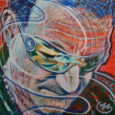 Peinture intitulée "Bono U2 Orange" par Pierre Emile Andre (13), Œuvre d'art originale, Acrylique